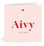 Geboortekaartje naam Aivy m3