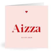 Geboortekaartje naam Aizza m3