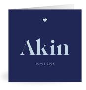 Geboortekaartje naam Akin j3