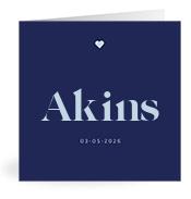 Geboortekaartje naam Akins j3