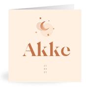 Geboortekaartje naam Akke m1