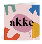 Geboortekaartje naam Akke m2