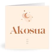 Geboortekaartje naam Akosua m1