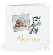 Geboortekaartje naam Akshay j2