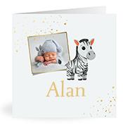 Geboortekaartje naam Alan j2