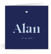 Geboortekaartje naam Alan j3