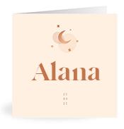 Geboortekaartje naam Alana m1