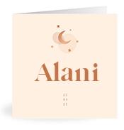 Geboortekaartje naam Alani m1