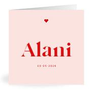 Geboortekaartje naam Alani m3