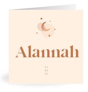 Geboortekaartje naam Alannah m1