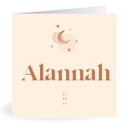 Geboortekaartje naam Alannah m1