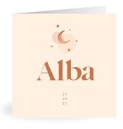 Geboortekaartje naam Alba m1