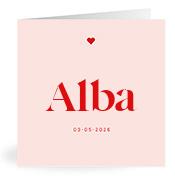 Geboortekaartje naam Alba m3