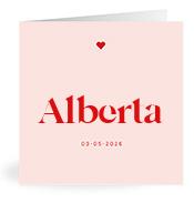 Geboortekaartje naam Alberta m3