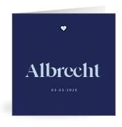 Geboortekaartje naam Albrecht j3