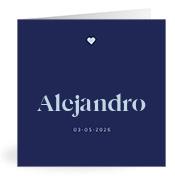 Geboortekaartje naam Alejandro j3