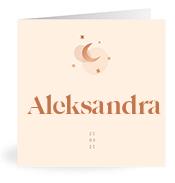 Geboortekaartje naam Aleksandra m1