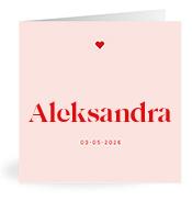 Geboortekaartje naam Aleksandra m3