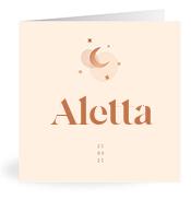Geboortekaartje naam Aletta m1