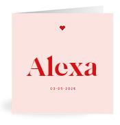 Geboortekaartje naam Alexa m3