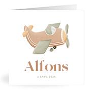 Geboortekaartje naam Alfons j1
