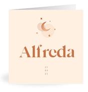 Geboortekaartje naam Alfreda m1