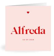 Geboortekaartje naam Alfreda m3