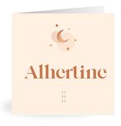 Geboortekaartje naam Alhertine m1