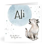Geboortekaartje naam Ali j4