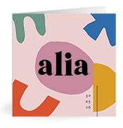 Geboortekaartje naam Alia m2