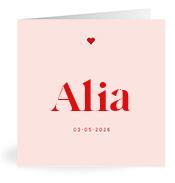 Geboortekaartje naam Alia m3