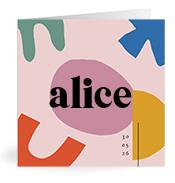Geboortekaartje naam Alice m2