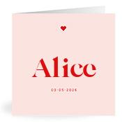 Geboortekaartje naam Alice m3