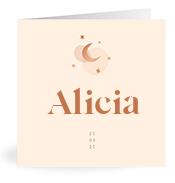 Geboortekaartje naam Alicia m1