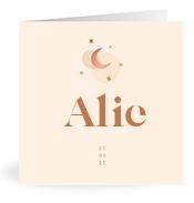 Geboortekaartje naam Alie m1