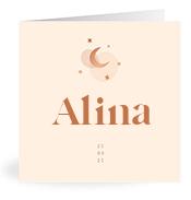 Geboortekaartje naam Alina m1