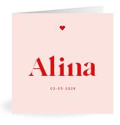 Geboortekaartje naam Alina m3