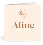 Geboortekaartje naam Aline m1