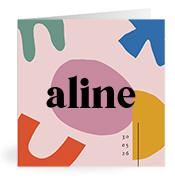 Geboortekaartje naam Aline m2
