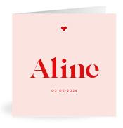 Geboortekaartje naam Aline m3