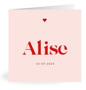 Geboortekaartje naam Alise m3