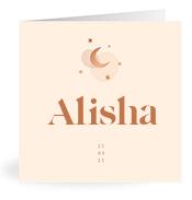 Geboortekaartje naam Alisha m1