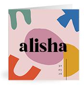 Geboortekaartje naam Alisha m2