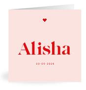 Geboortekaartje naam Alisha m3