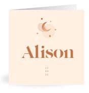 Geboortekaartje naam Alison m1