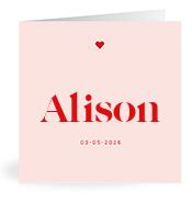 Geboortekaartje naam Alison m3