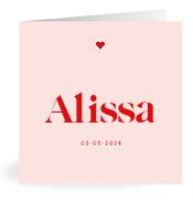 Geboortekaartje naam Alissa m3