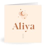 Geboortekaartje naam Aliya m1