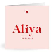 Geboortekaartje naam Aliya m3