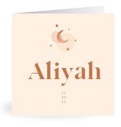 Geboortekaartje naam Aliyah m1